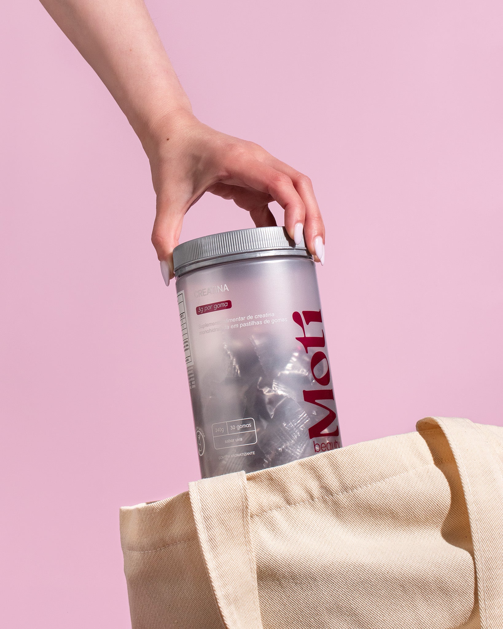 Creatina em Gomas Moti Beauty 3g por Goma Sabor Uva