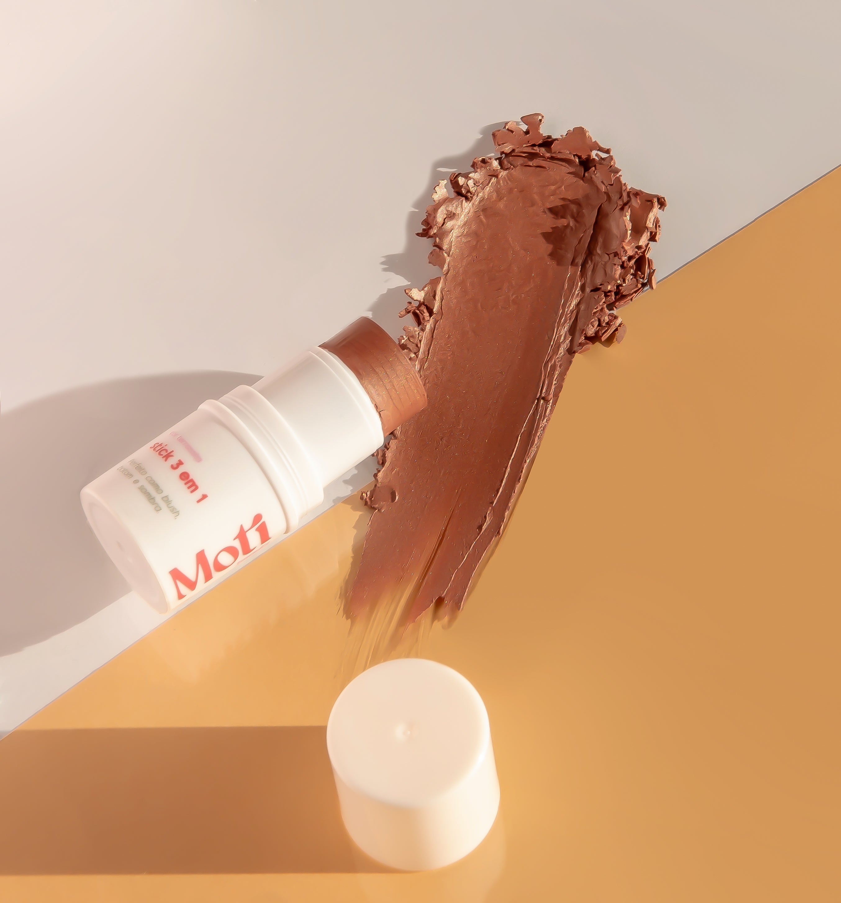 Stick Bastão 3 em 1: Blush, Batom e Sombra - Proteção FPS 30