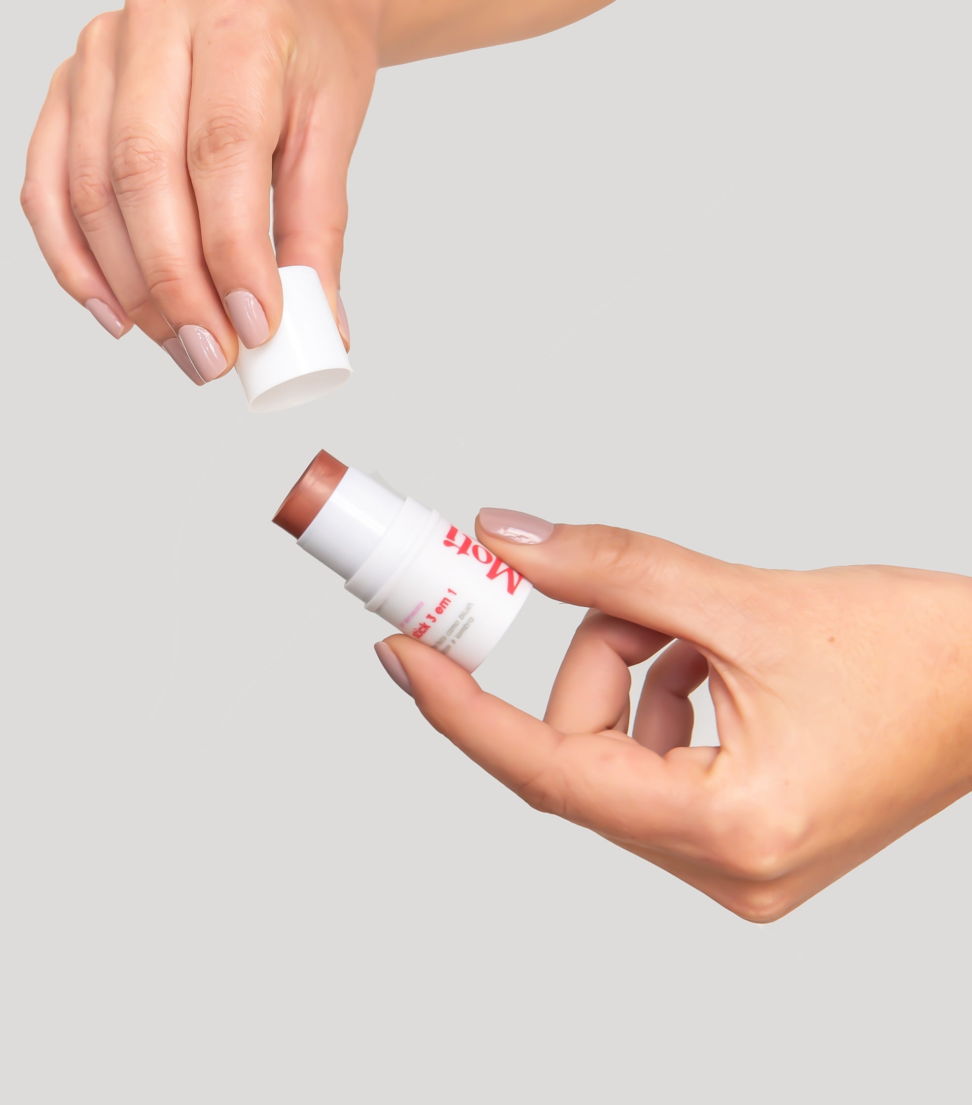 Stick Bastão 3 em 1: Blush, Batom e Sombra - Proteção FPS 30