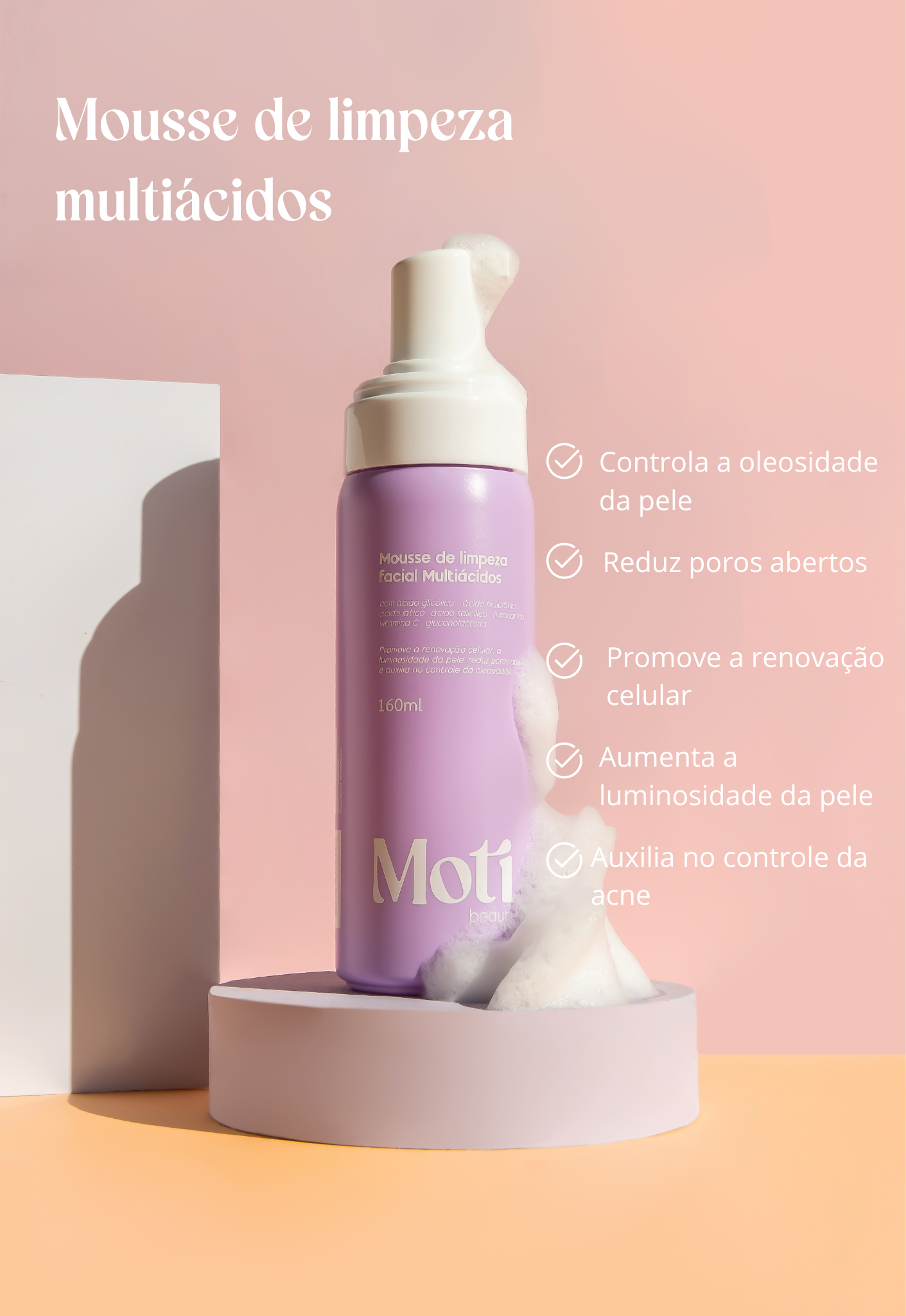 Mousse de Limpeza Facial Multiácidos